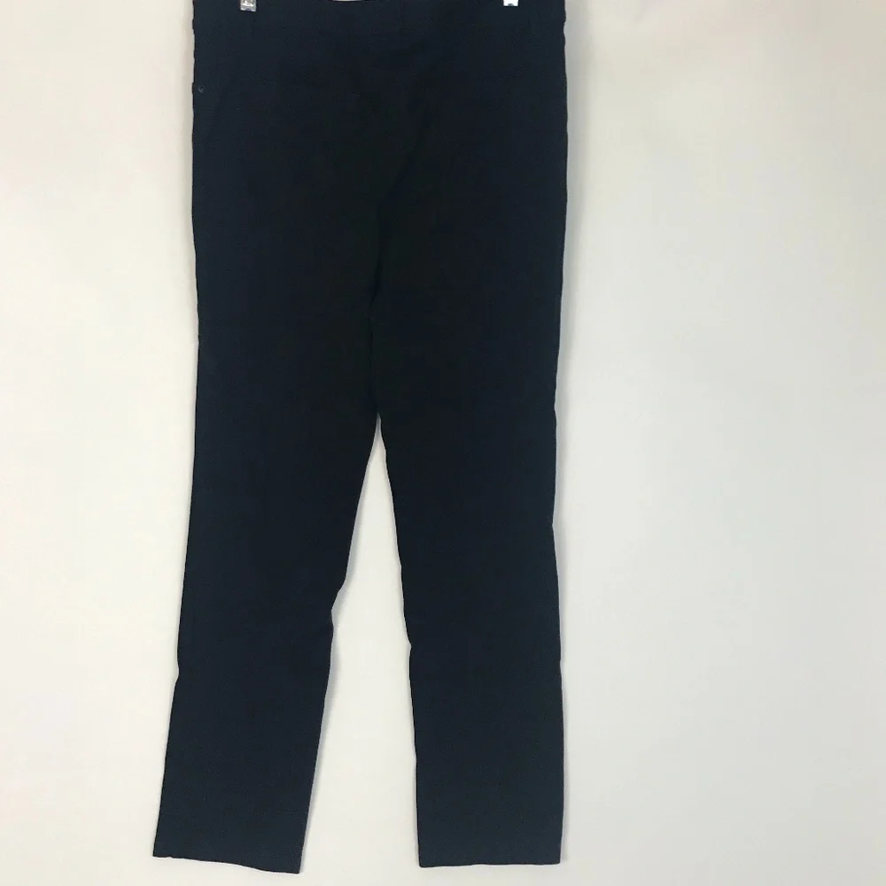 Laura Ashley Black Ponte Stretchy Knit Straight Leg Pant